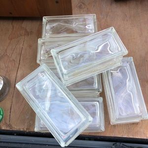 RESERVED 3/4 Glass block 6 risers jewelry displays